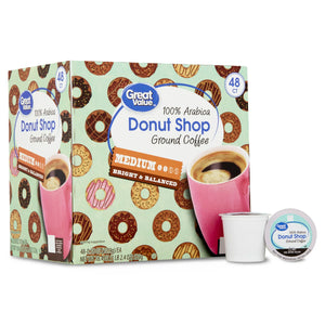 Keurig capsulas donut; caja blanca con donas de colores