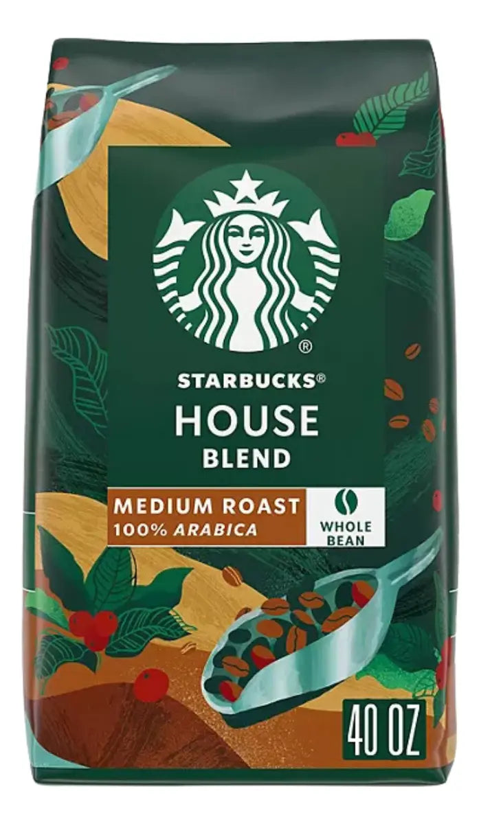 Starbucks House Blend Café en Grano, Tueste Medio, 32 oz (907 g)