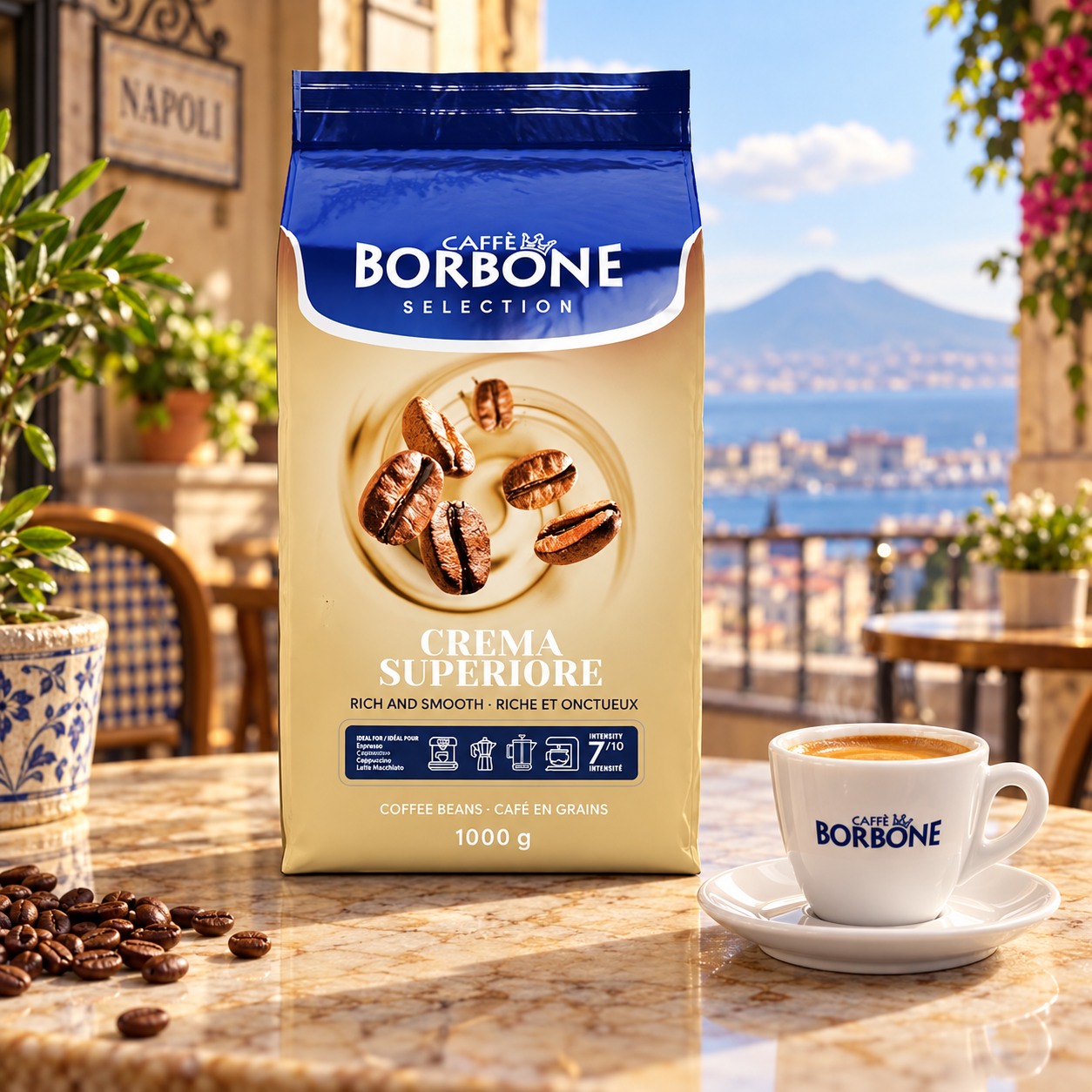 Caffè Borbone Crema Superiore 1 kg en café napolitano, imagen principal