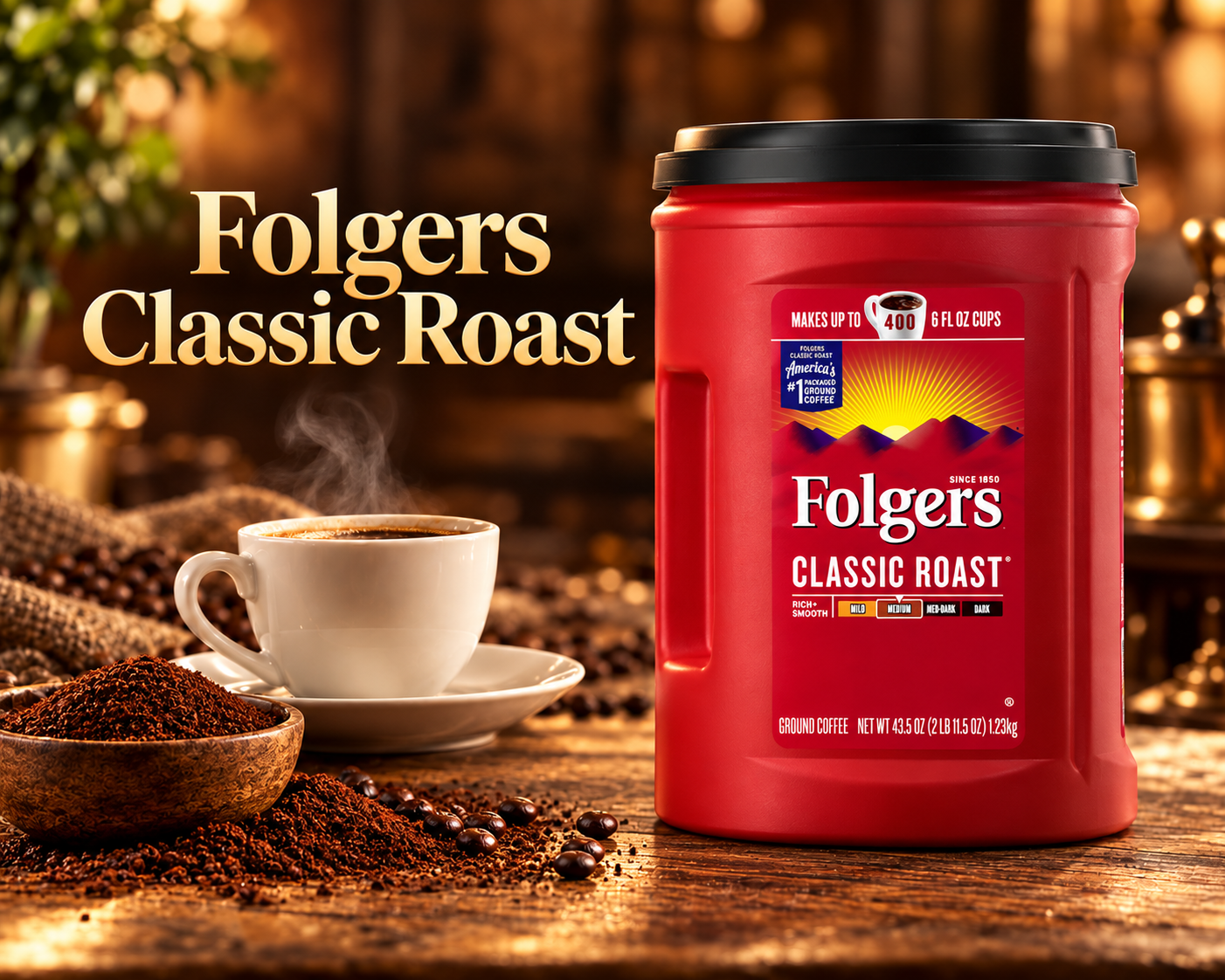 FOLGERS CLASSICO 1.23 KGS — fotografía de producto