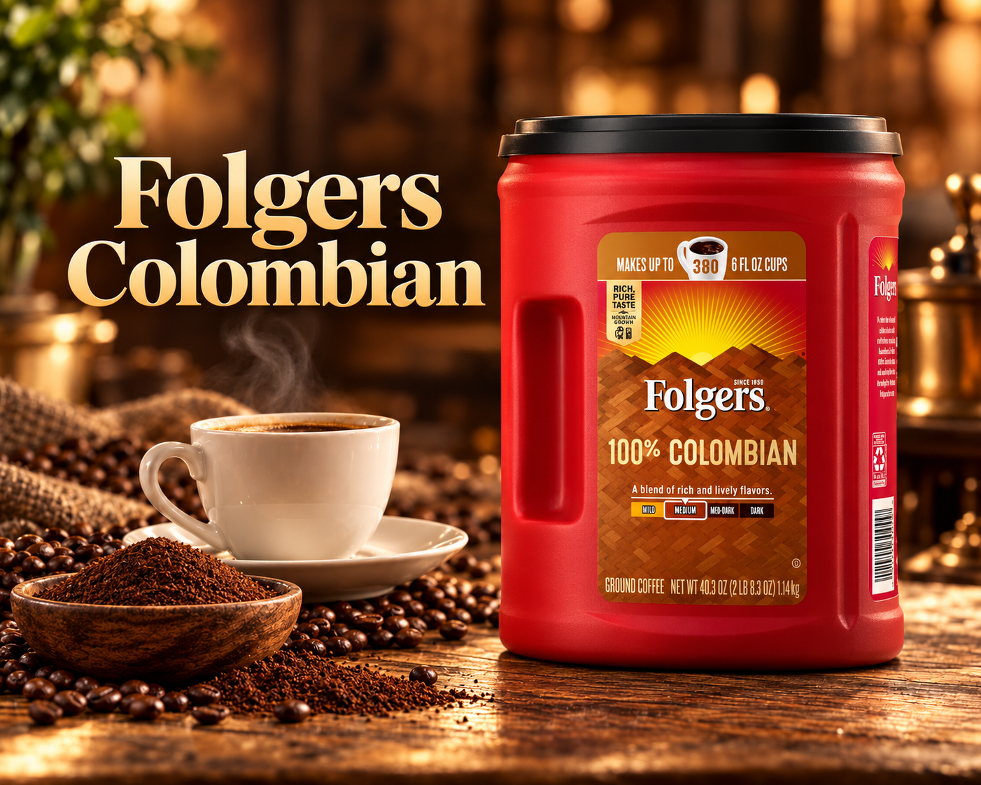 FOLGERS COLOMBIAN 1.14 KGS — fotografía de producto