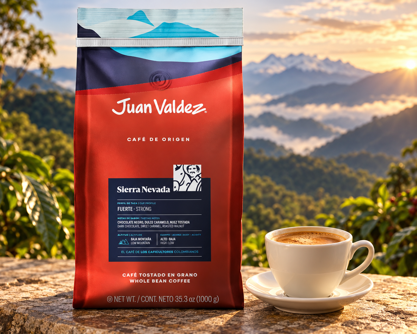 Juan Valdez Sierra Nevada en Grano 1 Kg — fotografía creativa