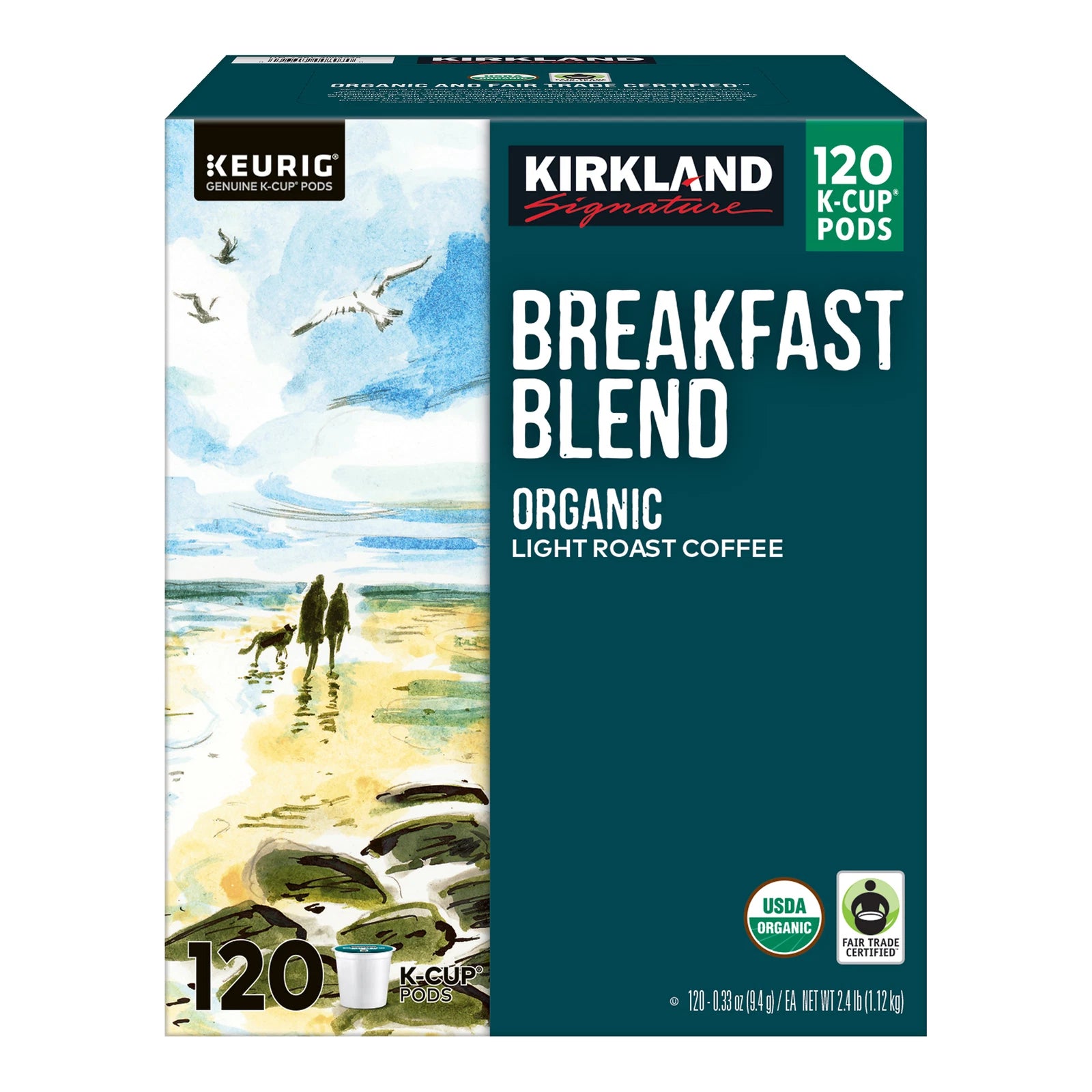 Kirkland Signature Breakfast Blend K-CUp 120 Cápsulas compatibles con keurig