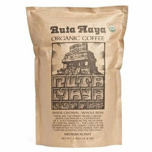 RUTA MAYA ORGANIC COFFEE 2.2 LBSM; bolsa de acfé con diseño mexicano