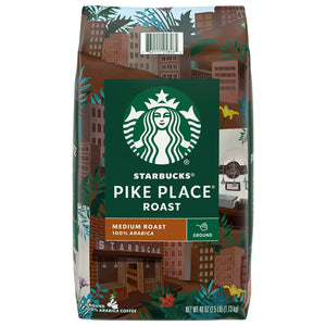 STARBUCKS PIKE PLACE 1.13 KGS; bolsa verde con detalles cafés